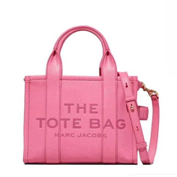 Marc Jacobs The Leather Tote Crossbody Bag – Candy Pink -Rare & Sold Out - Picture 1 of 16